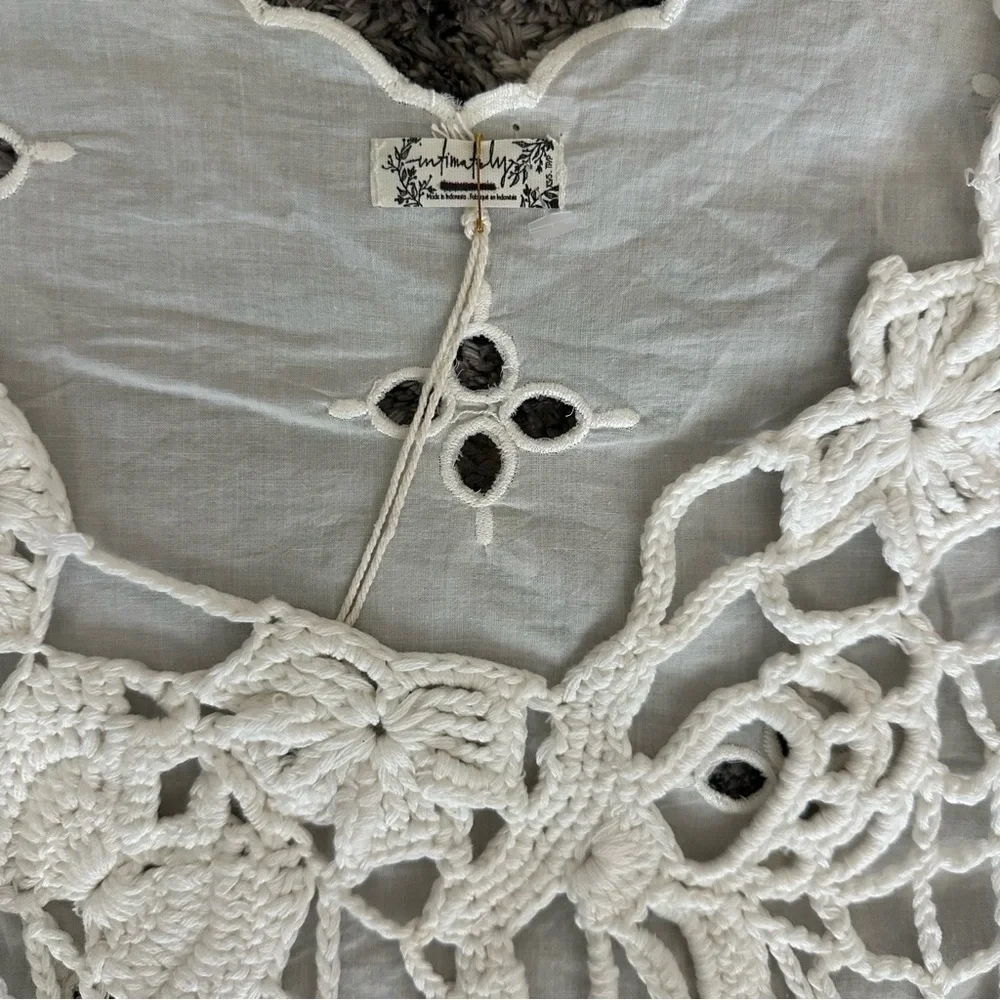 Free People Crochet Away Kaftan Size XS/S
